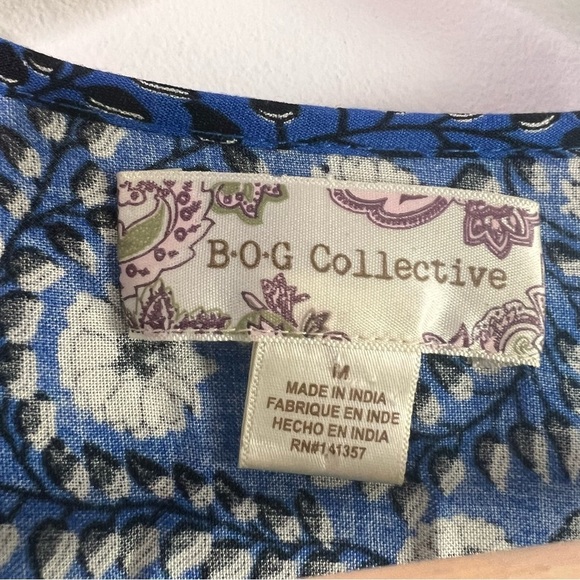 BOG Collective Delft Blue Boho Dress - Picture 3 of 10
